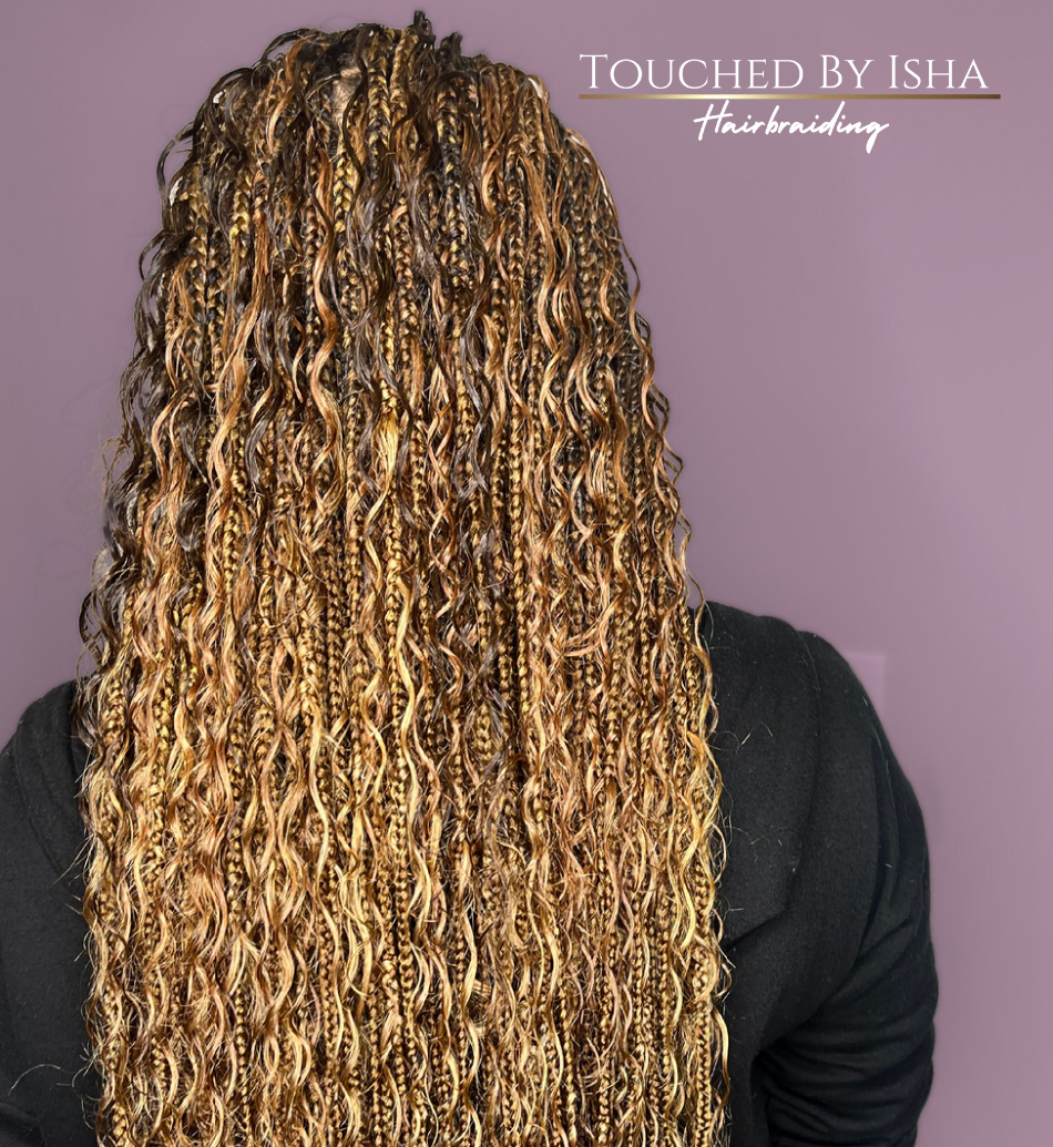 Bohemian Knotless, Boho Braids, Baltimore braider, African hair braiding  shop, braiding Salon, braid styles, hairbraiding styles, braiders near me